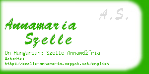 annamaria szelle business card